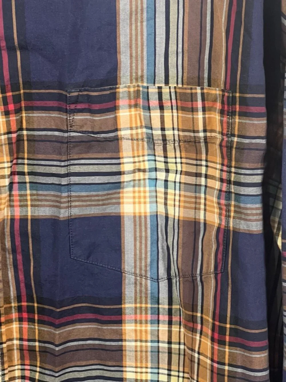 J Crew Shirt Mens Casual Button Down Shirt 2 Ply Cotton XL Slim Fit Plaid Preppy